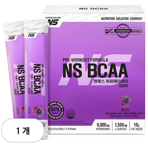 NS BCAA 스틱 아미노산 보충제 포도맛 30p, 300g, 1개