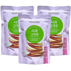 피코크 사과 그대로 30g, 3개