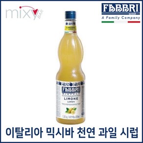 FABBRI 파브리 믹시바 레몬 시럽 1.3kg, 1개