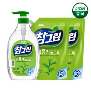 기름기뽀드득 주방세제 1kg 용기1개+1.2L 리필2개, 1세트, 1L