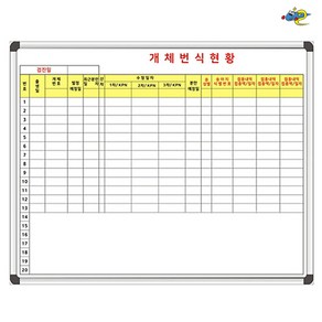 축사현황판 개체번식현황판 1500x1200, 일반형