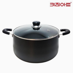 키친아트 쥬노블랙 경질냄비 28cm 곰솥 주방 꿀템, 블랙, 본상품선택, 1개