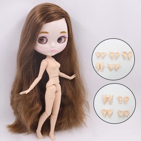 브라이스 인형 조각 입술 얼굴 흰색 피부 스킨 관절 바디 특별, A.30cm height doll, 1개, 16.caved lips glo..