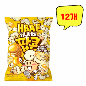 바프 허니버터 팝콘, 80g, 12개