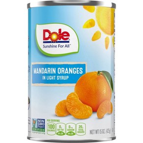 Dole 만다린 오렌지 통조림 인 라이트 시럽, 425g, 1개