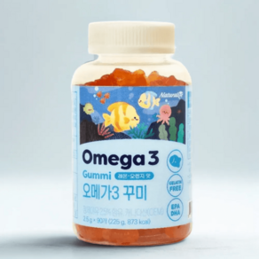 온가족 오메가3 오매가3 600mg 꾸미 구미 젤리 90개입 2박스 어린이 키즈, 2개, 225g