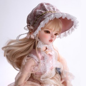 돌모아 구체관절인형의상 43cm MSD 핑크 레이스 보넷 드레스 세트 MSD Size - Pink Blossom Dess Set - LE10, 1개