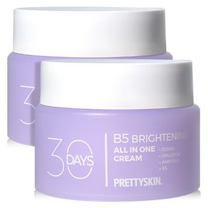 프리티스킨 30 Days 올인원 B5 브라이트닝 크림, 2개, 100ml