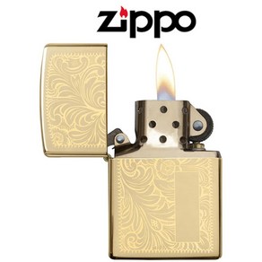 USA 정품 지포 라이터 352B 브라스 베네티안 각인 ZIPPO 352B REG BRASS VENETIAN 한강, 1개