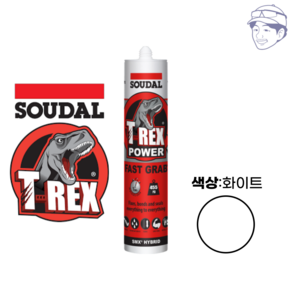 SOUDAL 수달 티랙스 파워 패스트 그랩 티렉스 백색 T-REX 건축 실내용 강력접착제 실리콘 접착제, 1개