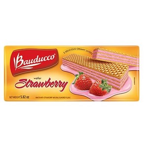 Bauducco Cookie Wafe Stwby 바우두코 쿠키 웨이퍼 스트로브리, 164g, 2개