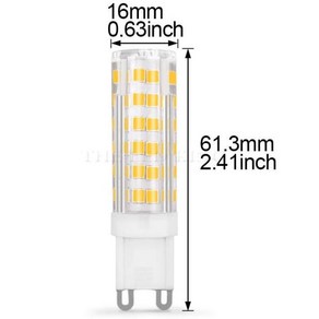 LED 스포트라이트 샹들리에 조명 할로겐 램프 G9 전구 7W AC 220V SMD2835 3000K, 01 웜 화이트, 06 3W, 1개