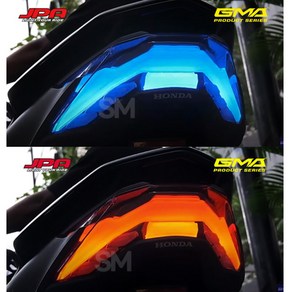 PCX 테일 라이트 LED 브레이크등 테일등 피씨엑스 125 튜닝 JPA 21-23년, 레드+블루, 1개