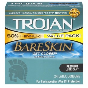 Tojan Sensitivity Baeskin Lubicated Latex Condoms 트로잔 센시티비티 베어스킨 콘돔 24개입, 12개입, 1개