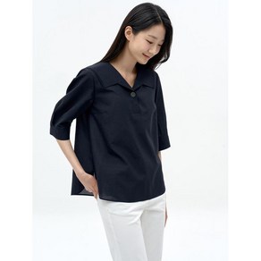 지센 2컬러 러카라 솔리드 블라우스 LFWSN603IlK1004381