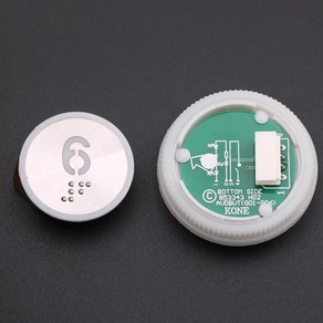 직경 흰색 개 853343H02 KONE 32mm 863223H03 단추 1 번호 점자 빛나는 구멍 엘리베이터, Numbe button 6