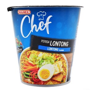 말레이시아 마미 세프 컵라면 똠얌 커리 락사 치킨 MAMEE CHEF CUP NOODLE 72g x 2개, 론통 x2