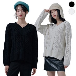 체이스컬트 V-NECK 케이블 SWETER/2Colo - 멀티 341517