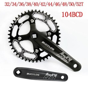 DECKAS-104 BCD MTB 크랭크셋 자전거 체인 링 42/44/46/48/50/52T 스퀘어 홀 크랭크 8/9/10/11S 플레이트 부품, 17)42T-Red, 1개