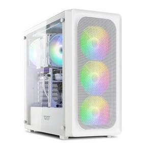 다크플래쉬 DK290 Ai MESH RGB 강화유리 화이트, 선택하세요, 1개