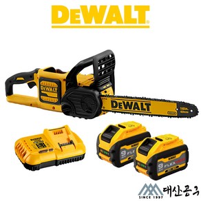 디월트 DCM575X2 충전 60V MAX 브러쉬리스 16인치 체인톱 배터리 2개 세트, 1개