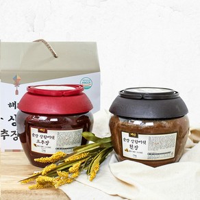 더해담 순창 상황버섯 고추장 2kg + 된장 2kg 선물세트, 4kg, 1세트