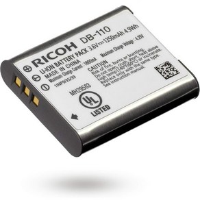 RICOH 리코 37835 DB 110 충전식 리튬이온 배터리 [리코 GR IIIx GRIII WG 7 6 G900 시리즈와 호환] 정품 제조사 제품