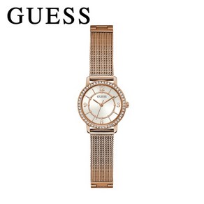 게스 GUESS 로즈골드 크리스털 멜로디 여성시계(GW0534L3)