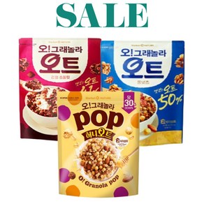 오리온 마켓오 오그래놀라 오트 리얼초콜릿 255g + 통넛츠 255g + 허니오트 340g (총3개), 1세트, 850g