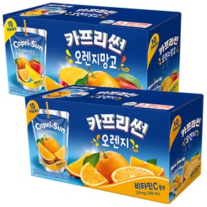 카프리썬 오렌지 200ml x 10p + 오렌지 망고 200ml x 10p, 1세트