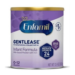 엔파밀 분유 뉴로프로 352g 1팩 Gentlease 0-12개월 Enfamil Gentlease Baby Fomula Reduces Fussiness, 1개