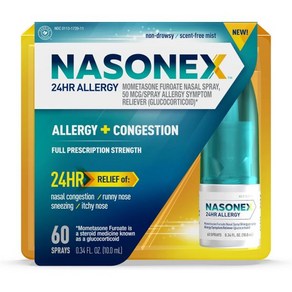 Nasonex 나소넥스 24시간 알러지 비강스프레이 60스프레이, 60 Spay - Adult, 1개