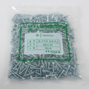 YUJINCO 나사 접시머리철판 일반피스 25mm(500)1봉