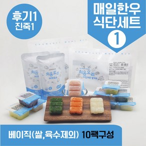 처음요리 밀키트 진죽1단계 재료 매일한우식단 10팩*3회분세트 밥솥 토핑, [베이직]_매일한우식단1번세트_10팩*3회분, 10개