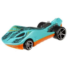 핫휠 Hot Wheels 수집용 다이캐스트 컬러 시프터 차량 - BHR19 슈퍼 스팅어 레이싱 카 블랙 및 오렌지에서 터쿼이즈 오렌지