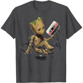 반팔티셔츠 남성핏 가디언즈 오브 갤럭시 2 베이비 그루트 Groot / Tape Portrait Merch 굿즈 어벤져스 캐릭터 티셔츠 마블 Marvel Avengers