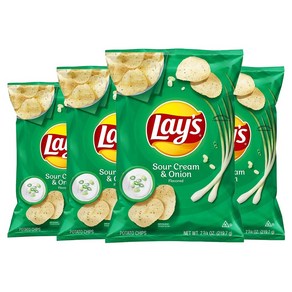 레이즈 Lay's 사워크림 앤 어니언 감자칩 4개x 219.7g Lay's Sou Ceam & Onion Flavoed Potato Chips 4ct, 4개