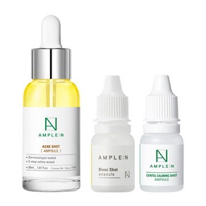 코리아나 앰플엔 아크네샷앰플 30ml+블레미샷 미백 잡티 앰플 10ml+센텔카밍샷 진정 앰플 10ml