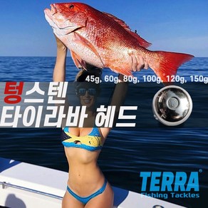 TERRA 참돔 타이라바 텅스텐헤드 / 라운드 무도색 고비중 싱커 봉돌 캐스팅 / 염월 나카이튠 제주 완도 통영 군산 / 30g 180g 광어 우럭 마다이 선상낚시