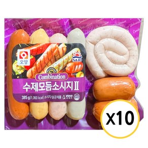 [정연푸드] 사조오양 수제모듬소시지II (냉장), 10개, 385g
