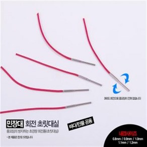 회전초릿톱-회전초릿대실-채비소품, 내경사이즈 1.0mm, 1개