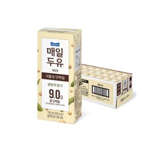 매일두유 99.9 저당두유 팩우유, 24개, 190ml