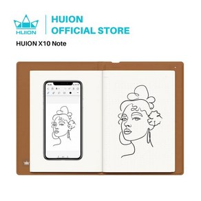 태블릿pc HUION 노트 디지털 노트북 드로잉 태블릿 배터리 프리 펜 블루투스 무선 종이 전자 필기 패드 2 인 1