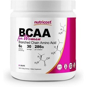 뉴트리코스트 포도맛 BCAA + 히알루론산 + 비오틴 + 엽산 + 비타민D 286g 30회분, 1개