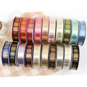전통 금박배씨리본 25MM X 16YD 1P 선물끈