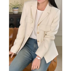 [리리앤코] 메니모브 트위드 비죠 테일러드 자켓