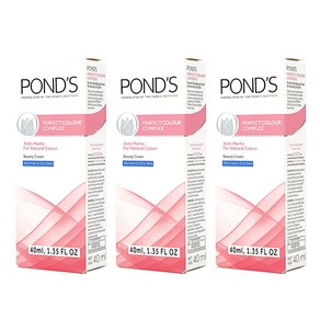 기미크림 Ponds Pefect Colo 뷰티 크림 안티 마크 및 모이스처라이저 중성 건성 피부 각 1.35 Fo Oz 3팩, 40ml, 3개