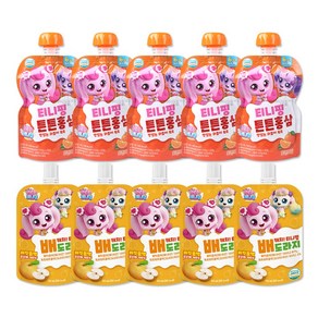 캐치티니핑 튼튼홍삼 오렌지맛 100ml + 캐치티니핑 배도라지 80ml, 5+5