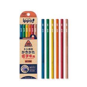 [일본 직수입] 톰보 ippo 2B 삼각 연필 부드러운 필기감 필사용 추천 Tombow 잠자리연필, 1박스
