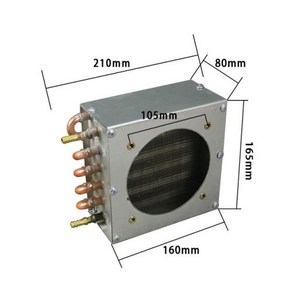 냉동고 수냉식 냉장고 구리 포함 기 열교환 튜브 팬 라디에이터 공냉식 핀 및 알루미늄 콘덴서